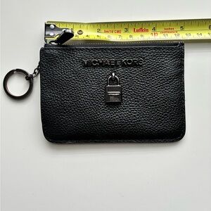 Michael Kors Black Leather Keychain Pouch